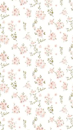 a white background with pink flowers and green leaves on the bottom right corner is an image of a flower pattern in pastel shades