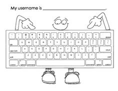 a drawing of a keyboard with two hands on it and the words, my username is