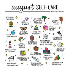 Happy August! 😎 Which one(s) are you adding to your to-do list? (Swipe for even more self-care ideas!) August Self Care Challenge, August Self Care, August Vibes, Prioritize Yourself, Happy August, Keep Swimming, Self Confidence Tips, Confidence Tips