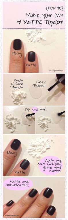 DIY Nails Art: DIY Matte Topcoat Matte Nail Polish, Manicure Tips, Diy Nail Art, Manicure E Pedicure, Matte Nails, Nail Tutorials, Nail Art Diy