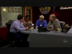 four people sitting at a table talking to each other on the set of abc's today show