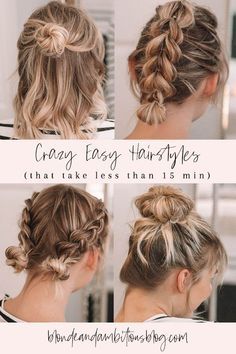 Braid Styles Easy, How To Style Hair, Hairstyle Hacks, Easy Braid Styles, Hairstyles Color, Styles Hairstyles, Hairstyles For Medium Hair, Shoulder Hair, Super Short Hair