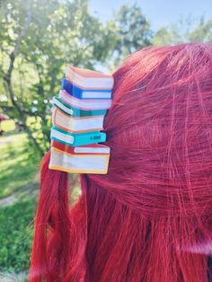 Stack of Books Claw Clip Book Lovers Hair Clip Reading Lovers Bookish Bookworm Book Addict Library Life Literature Lovers - Etsy New Paltz Ny, New Paltz, Stack Of Books, Book Addict, Claw Clip, Book Lovers Gifts, Hair Claw, Book Lover, Barrettes