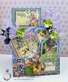 some cards with flowers and butterflies on them