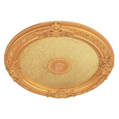 an ornately decorated gold ceiling fixture