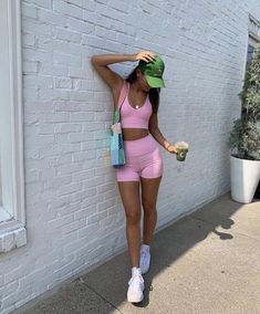 Summer Workout Outfits, Amazon Outfits, Pink Gym