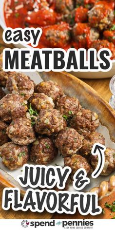 easy meatballs recipe with juicy and flavorful meatballs