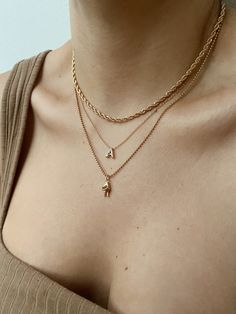 Gold Initial Necklace, Gold Rope Chain, Gold Pendant Necklace. Gold Layering Necklaces Fine Gold Necklace Layered, 2 Layer Chain Gold, Initial Necklace Layered, Rope Chain Layering, Necklaces For Women Jewelry, Pendant Necklace Layering, Necklaces Layering Gold, Layered Chain Necklace Gold, Layers Necklaces Gold