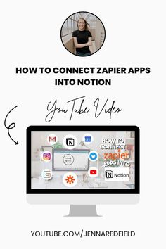 a computer screen with the words how to connect zapie apps into motion on it