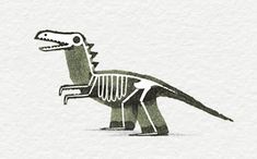 an illustration of a dinosaur skeleton