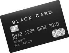 a black credit card with two silver circles on it