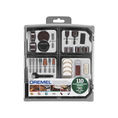 the dremel tool set is packed with tools