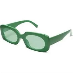 THINK VINTAGE ONLINE | Accessories | Green Rectangle Sunglasses For Women Retro Trendy Fashion Glasses New | Poshmark Green Rectangular Sunglasses For Beach, Casual Square Glass Sunglasses, Casual Square Sunglasses For Party, Green Rectangular Sunglasses For Summer, Casual Square Sunglasses For Spring, Casual Rectangular Sunglasses For Spring, Casual Green Rectangular Sunglasses, Rectangular Glass Sunglasses For Spring, Trendy Green Sunglasses For Everyday