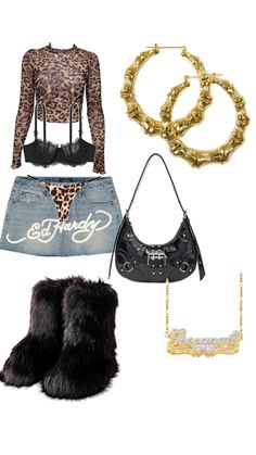 Big Latto Concert Outfit Ideas, Lepord Print Outfit Ideas Aesthetic, Cheetah Outfit Ideas, Baddie Closet, Brunch Fits, Winter Club Outfits, Cheetah Clothes, Cheetah Print Outfits, Winter Club