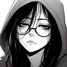 a girl with glasses and a hoodie