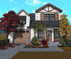 Simple House Exterior, Bloxburg House Builds, Bloxburg House Ideas Exterior, House Ideas Exterior