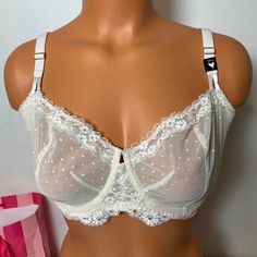 Victoria's Secret " Dream Angels Push Up Without Padding" Bra Size 36dd (The Pictures Could Not Reflect The Actual Size Of This List, They Are Used For Illustrative Purposes Only) Underwire, Adjustable Multi-Way Straps, Hidden Sling For A Natural Boost, Uplift Bra, Back Closure. Beautiful And Comfortable! Fast Shipping!!! Check Out My Other Items! I Am Sure You Will Find Something That You Will Love It! Thank You For Watch!!!!! Be Sure To Add Me To Your Favorites List! Sheer White Wedding Bra, White Sheer Wedding Bra, Daywear Full Cup Bra With Lace Trim, White Feminine Bra With Delicate Lace, White Full Coverage Bra With Padded Cups, White Feminine Bra With Lace Trim, White Lace Bra Feminine Style, White Lace Underwire Bra, White Lace Feminine Bra