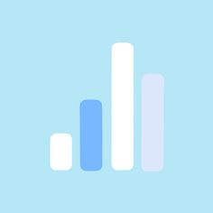 a blue and white bar chart on a light blue background