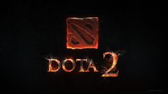 the logo for dota 2 is lit up in red and orange letters on a black background