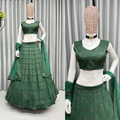 Buy latest Trending Green Color Sequence work lehenga choli Sabyasachi Lehengas, Lehenga Top, Lehenga Choli Designs, Lehenga Crop Top, Haldi Outfits