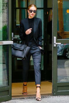 Supermodel stunner: The blonde was just named global ambassador for UGG, adding the footwear retailer to her growing list of brand associations including Bulgari and Paige Denim Business Meeting Outfit, Meeting Outfit, Black Suit, Business Outfit, Inspired Outfits, Work Wardrobe, 가을 패션, Work Attire, Lee Min