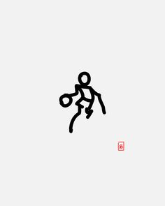 a drawing of a person jumping up in the air with a tennis racquet