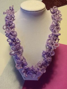 Spring Summer Handmade Crochet Necklace by joywelry2love on Etsy, $10.99 Handmade Sweaters, Handmade Sweater, Handmade Crochet, Crochet Necklace, Red And Blue, Lavender, Spring Summer, Handmade Gift, Crochet