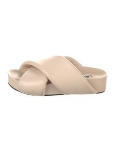 Jil Sander Leather SlidesNeutralsCrossover StrapsUnfortunately, due to restrictions, this item may not be eligible for shipping in all areas. Leather Slides, Jil Sander, Sanders, Women's Shoes Sandals, Shoes Sandals, Slides, Women Shoes, Sandals, Leather