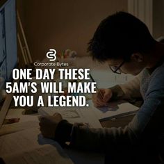 a man sitting at a desk writing on a piece of paper with the caption, one day these sam's will make you a legend