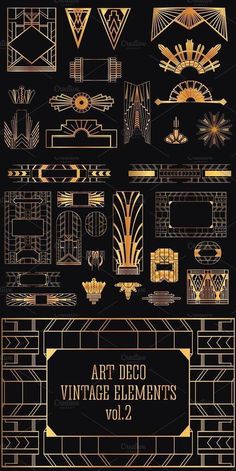 art deco vintage elements vol 2