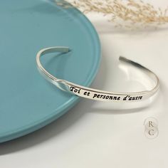 Luxury Stamped Collectible Bangle, Personalized Cuff Bracelets, Bangle For Men, Custom Bangle, Bangle Design, Personalized Bracelet, Message Jewelry, Bangle Designs, Sterling Silver Bangles