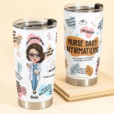 Nurse Daily Affirmations - Personalized Tumbler - Birthday Gift, Gifts For Doctor, Nurse, Sisters, Besties, Colleagues - Glitter Leopard Design Gifts For Doctor, Doctor Appreciation Gifts, Nurse Appreciation Week, Ordinary Products, Graduation Year, Leopard Design, Er Nurse, Personalized Tumbler, Inspirational Prints