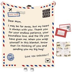 an envelope with the words dear mom written on it