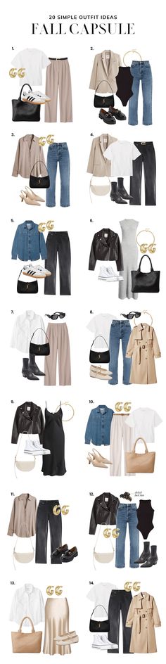 Minimalist Wardrobe Capsule, Capsule Wardrobe Casual, Casual Work Outfits Women, Capsule Wardrobe Outfits, Fashion Capsule Wardrobe, Business Casual Outfits For Work, Everyday Fashion Outfits, Capsule Outfits, Elegante Casual