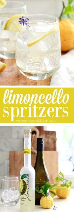 lemoncello spritzers are an easy and delicious drink to make at home