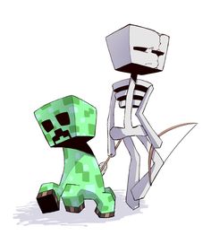 an image of two minecraft characters