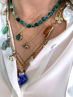 Artisan Gold Chrysocolla Jewelry, Shiva Pendant, Sun God, Blue Stones, Carnelian Beads, A New Beginning, New Beginning, Hand Cast, Deep Green