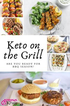 Keto on the Grill On The Grill Recipes, Fun Camping Meals, Grilled Cabbage Steaks, Marinated Pork Chops Grilled, What To Grill, Cabbage Steaks Recipe, Chicken Satay Recipe, Keto Bbq, Grilled Vegetable Salads