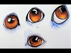 an artistic drawing of three brown eyes