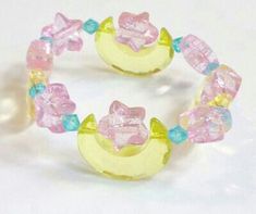 Kandi Kid, Kandi Patterns, Pink And Yellow, Kawaii Clothes