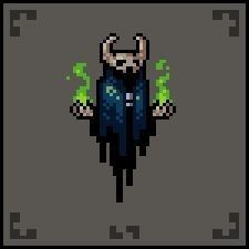 an old - school pixel art style image of a demon