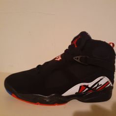 Air Jordan 8 Playoff Dead Stock Never Worn 2024 Version Authentic Purchase From Hibbett Sports Casual Fitted Black Sneakers, Fitted Black Casual Sneakers, Hibbett Sports, Air Jordan 8, Jordan 8, Please Do, Air Jordan, Black Red, Air Jordans