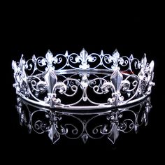 Customer Satisfaction is The Highest Reward to Us                 PayPal Buyer Protection         UNCONDITIONAL Money Back GUARANTEE           15 Years Old ebay Seller                    Boy's Imperial Medieval Fleur De Lis Silver King Crown 3.5cm High 15cm Diameter             Thank you for your visit!        &nb Boy Crown, Male Crown, Silver King, Crown Aesthetic, Royal Crowns, Metal Crown, King Crown, Royal Aesthetic, Crystal Snowflakes