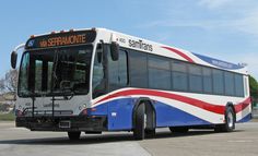 a bus is parked on the side of the road