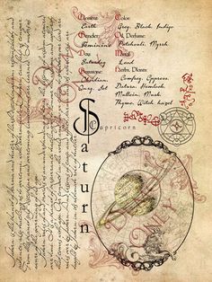 Planetary Magick | Saturn Correspondences Postal Vintage, Wicca Witchcraft, Witch Spell