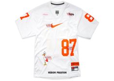 Nike x Heron Preston Oversized Jersey White - SS19 Calvin Klein Heron Preston, Off White Tees, Oversized Jersey, Nike Streetwear, Lit Outfits, Designer Streetwear, Vintage Jerseys, Heron Preston, Streetwear Clothing