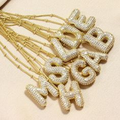 These bubble style letters are perfect for custom charm necklaces or bracelets! Material:      18k gold filled over brass.  Style :          Balloon Letter Necklace Charm Sizes:           Around 2 mm x 2mm ✓ Lead and Nickel Free. ✓ Hypoallergenic. CHAIN NOT INCLUDED.  ADD A NECKLACE HERE:    https://www.etsy.com/listing/1694740356 GOLD FILLED JEWELRY CARES: ✓ Gold filled jewelry can be worn in the shower, but best practice is to take them off if possible!.  ✓ Avoid wearing in the ocean or pool. Chunky Necklace Gold Letter, Cheap Letter Charm Necklaces For Birthday, Cheap Letter-shaped Jewelry For Birthday, Baloon Letter Pendant Necklace, Luxury Gold Jewelry With Letter Beads, Bubble Alphabet, Letters Necklace, Style Letters, Custom Charm Necklaces