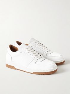 DESIGNED BY MR PORTER. As The Journal says, "Every man’s footwear rotation should contain a pair of white sneakers for one simple reason: they can be worn with absolutely anything". Mr P.'s 'Atticus' version is made from full-grain leather with tonal laces and lightweight rubber soles. Lower Impact Materials. This product is made using at least 50% lower-impact materials or ingredients. Find out more about our Consciously Crafted criteria here. White Vulcanized Sole Sneakers For Everyday, Everyday White Vulcanized Sole Sneakers, White Custom Sneakers With Round Toe For Everyday, Custom White Sneakers With Round Toe For Everyday, Modern White Custom Sneakers, Plain Toe, White Custom Sneakers For Everyday Use, Modern White Custom Sneakers With Plain Toe, Modern White Custom Sneakers Plain Toe, Modern White Plain Toe Custom Sneakers