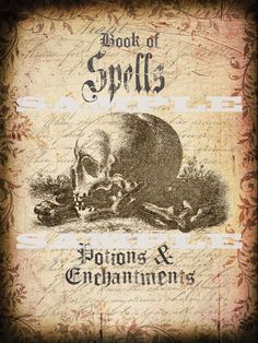 an old book with a skull and bones on it