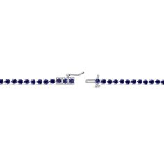 A classic style in sophisticated color, this blue lab-created sapphire tennis bracelet adds eye-catching interest to any look. Crafted in sterling silver 3.0mm bright blue lab-created sapphires glisten in a continuous row. This 7.25-inch bracelet secures with a tongue and groove clasp. Sapphire Brilliant Cut Tennis Bracelet, Classic Sapphire Tennis Bracelet With Brilliant Cut, Classic Sapphire Gemstone Tennis Bracelet, Classic Sapphire Tennis Bracelet With Round Shape, Blue Tennis Bracelet With Prong Setting For Formal Occasions, Classic Sapphire Tennis Bracelet With Prong Setting, Blue Round Tennis Bracelet With Prong Setting, Blue Tennis Bracelet With Prong Setting, Sapphire Tennis Bracelet For Anniversary